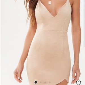 Forever 21 Faux Suede Mini dress in tan